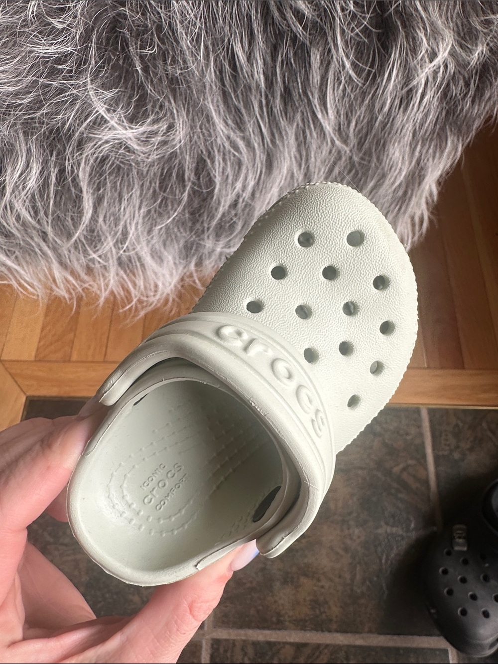 CROCS Kids Clog in Light Sage Green